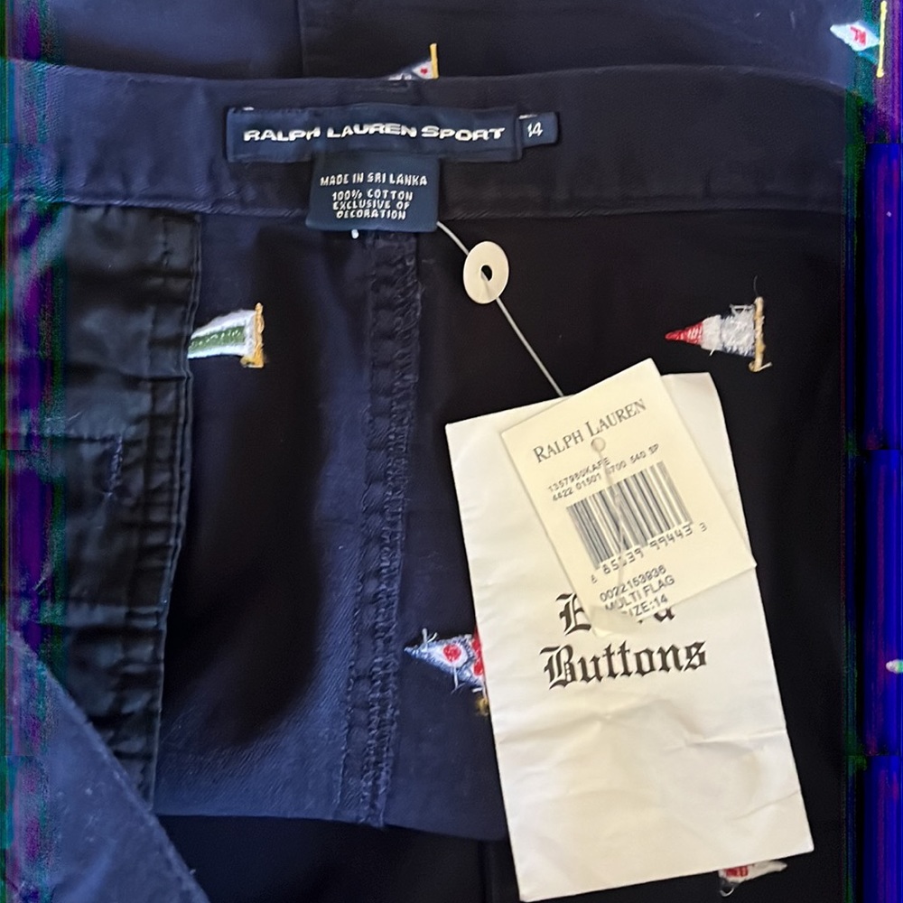 Ralph Lauren Navy Blue Skirt with Embroidered Flags - Picture 4 of 4